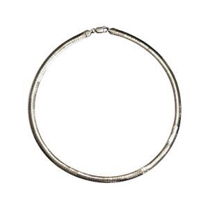 Vintage Milor Italy Sterling Silver Omega Link Necklace